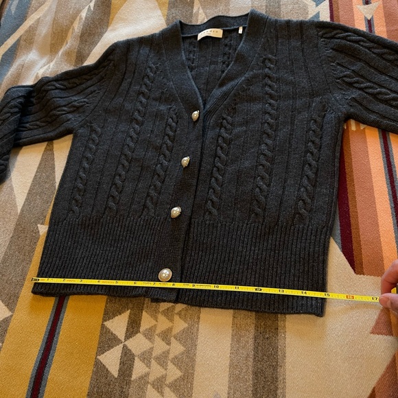 Sandro Wool cardigan with pearl buttons - Picture 5 of 14